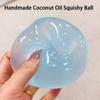Soft Coconut Oil Stress Ball Stress Relief Non-Rebound Squeeze Sensory Fidget Ball Reusable Shapeable Decompression Pinch Toy