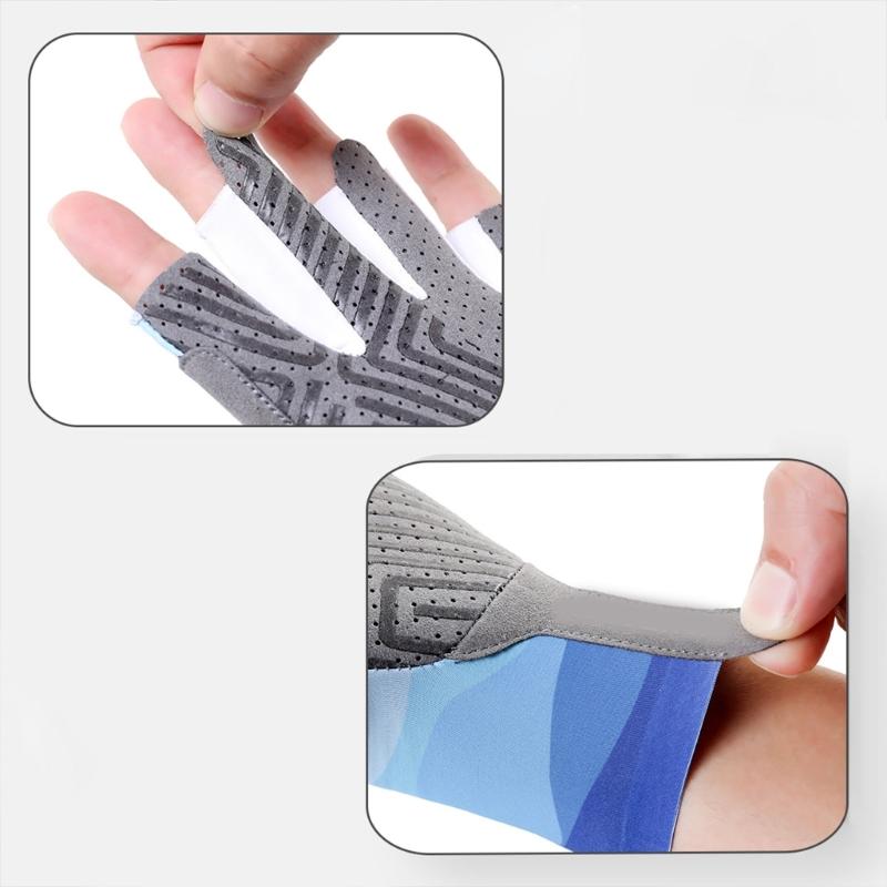 Angler Fingerless Gloves Breathable Anti-Slip Elastic Gloves for Fishing Hiking Cycling UPF50+ Sun Protections Gloves