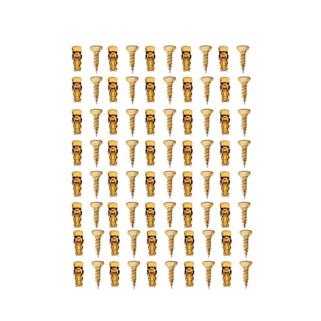 Short Expansion Screws for Cabinet Hinges, 10 Pcs Concrete Bolts Kit for Stone Partition Installation