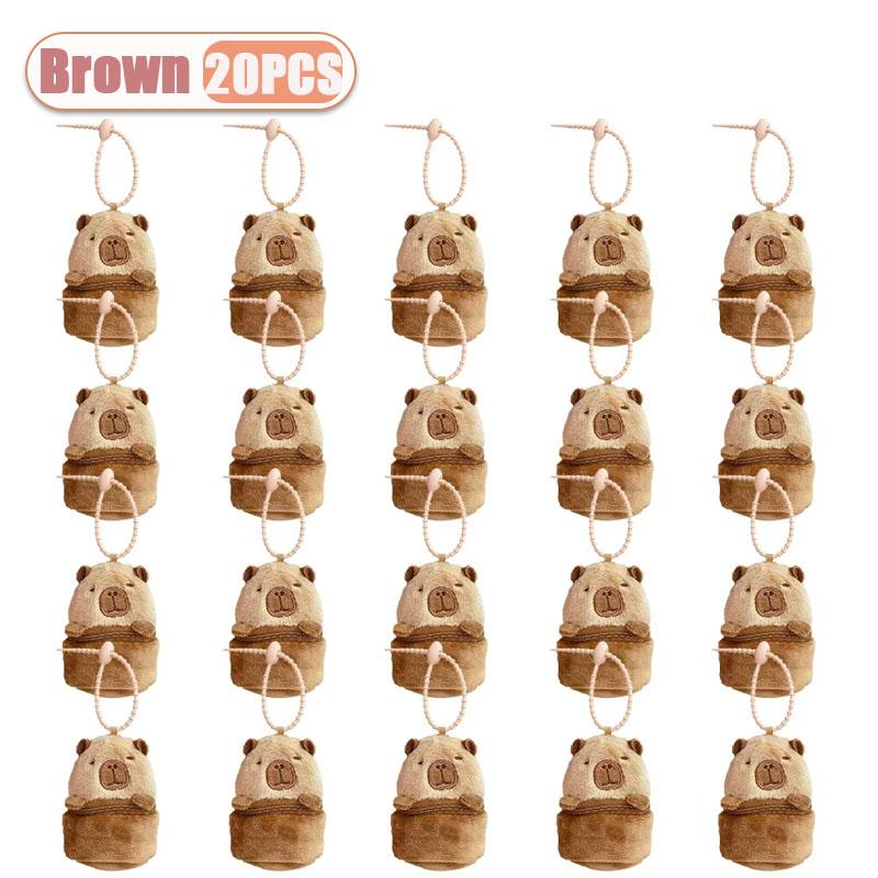 1/3/5/10/20PCS Adorable Capybara Plush Coin Purse Cute Water Pig and Bamboo Panda Keychain Perfect Christmas Gift
