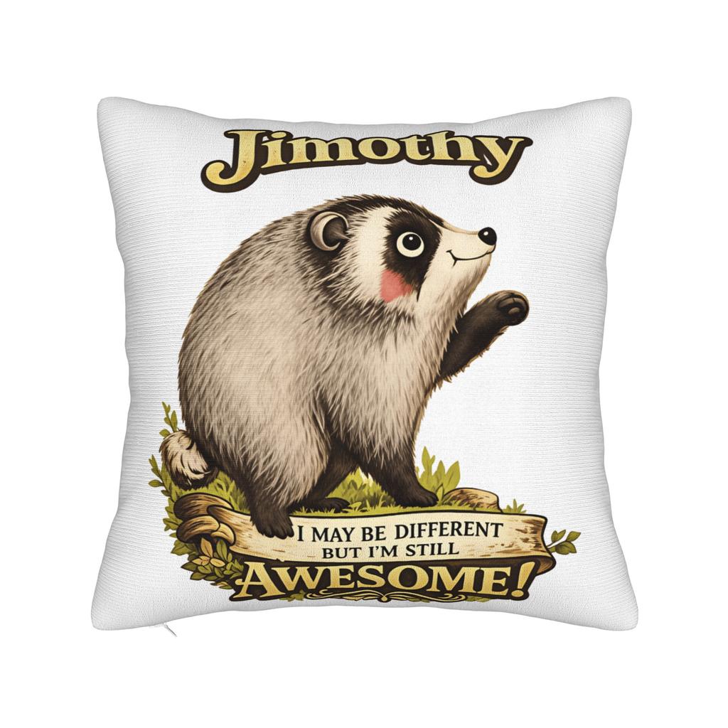 Jimothy the Ballard Seattle Raccoon Pillow Case Retro Trendy Pillow Cover Custom Pillowcases For Sofa Couch Bed Living Room