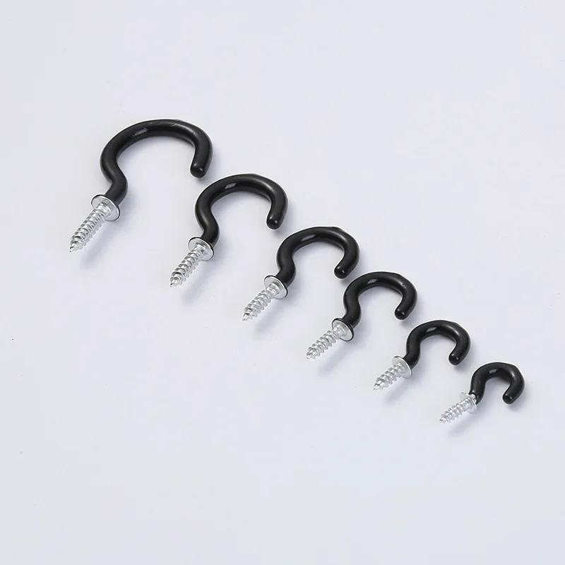 70Pcs Sheep Eye Screw Hook, Wrapped In Plastic Technology, Screw In Question Mark Hook, Cup Hook, Plant Hook