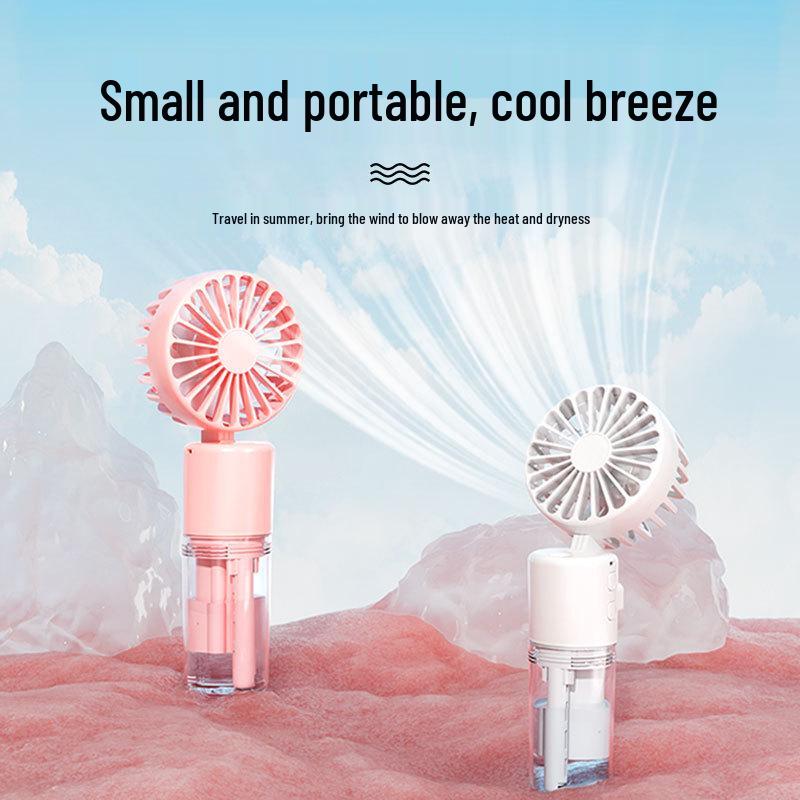 Tragbarer USB-Wiederaufladbarer Mini-Ventilator & Luftbefeuchter - Ideal für Studentenwohnheime & Schreibtische