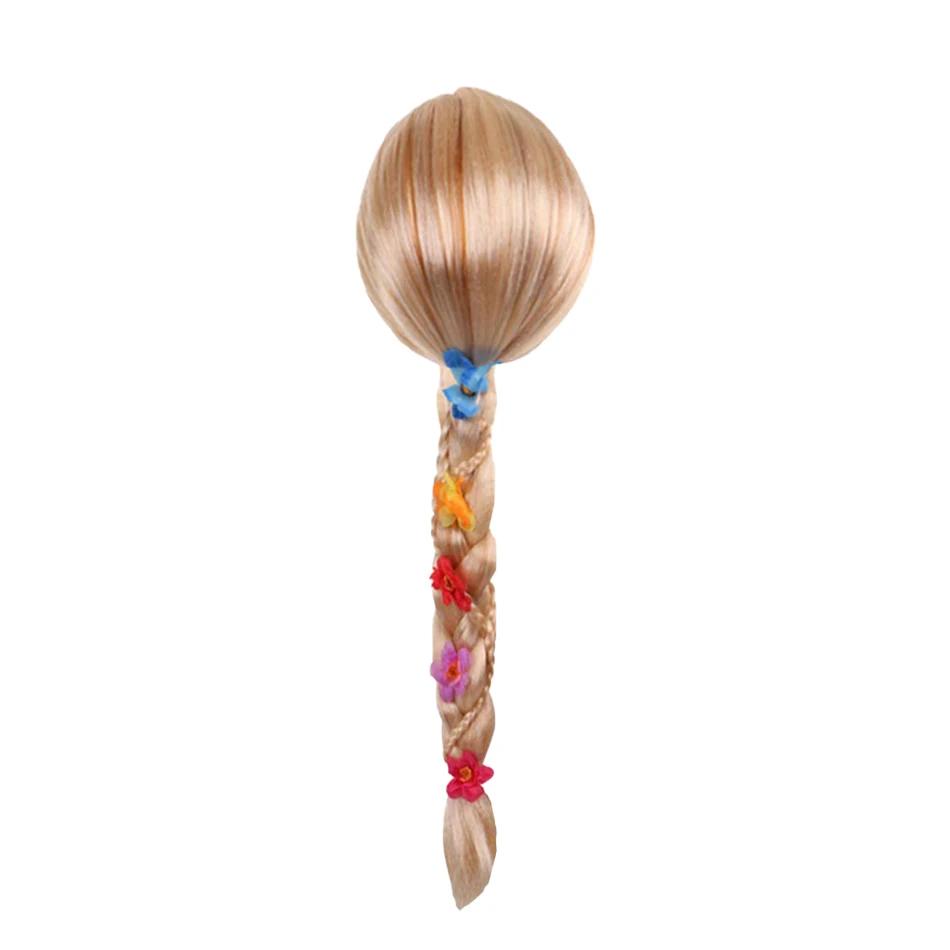 

Girls Long Blonde Rapunzel Wigs For Kids Princess Woman Costume Cosplay Fairytale Ball Braid Wigs For Halloween Christmas Party