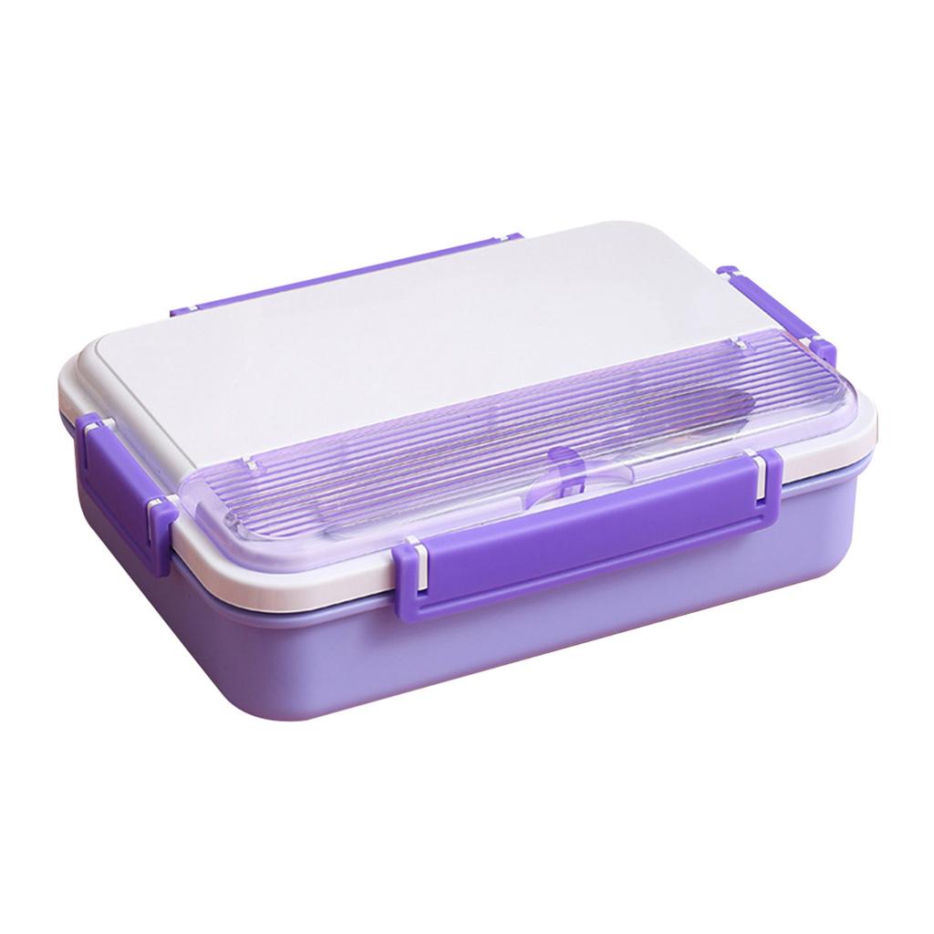 4-Grid Lunch Box With Soup Bowl Large Capacity Stainless Steel Lunch Container