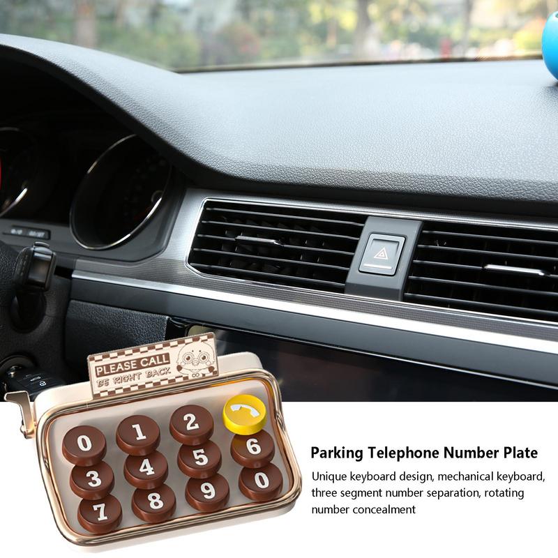 Temporary Parking Sign Retro Keyboard Design Sign Garage Parking Aid Auto Interior Decorations Car Stop Accessories Car Accessor