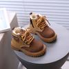 Children  Boots Winter Thickened Boys Girls Anti Slip Warm Leather Boots Side Zipper Solid Color Kids Casual Shoes I01291