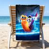 proof beach towel with a Turbo pattern - soft,absorbent,quick-drying,machine washable - perfect for swimming,camping,bathing