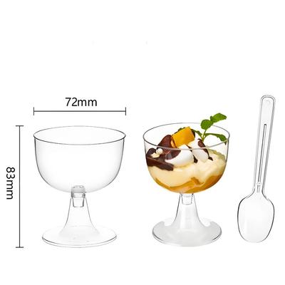 10pcs Disposable Cake Mousse Cup Wholesale Disposable Dessert Cup Round Mouth Plastic Yogurt Mousse Cake For Party Chocolate Cup