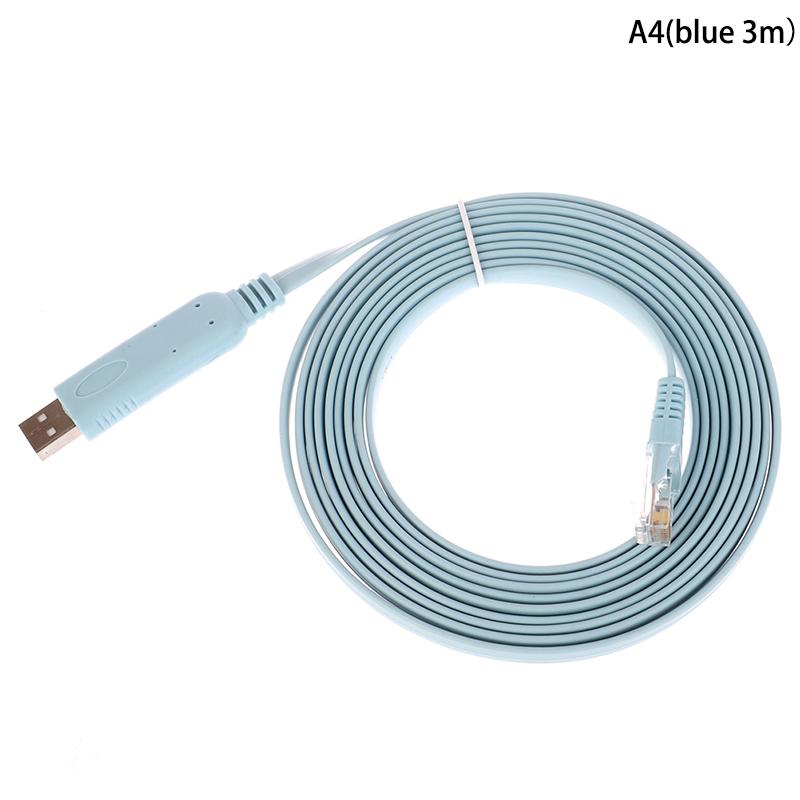 1Pc 1/1.51.8/3M USB To RJ45 For Cisco USB Console Cable Debug Line For Cisco H3C HP Arba 9306 Huawei Router Rollover Console