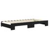 Extendable Daybed with Mattresses Black 100x200 Cm Velvet