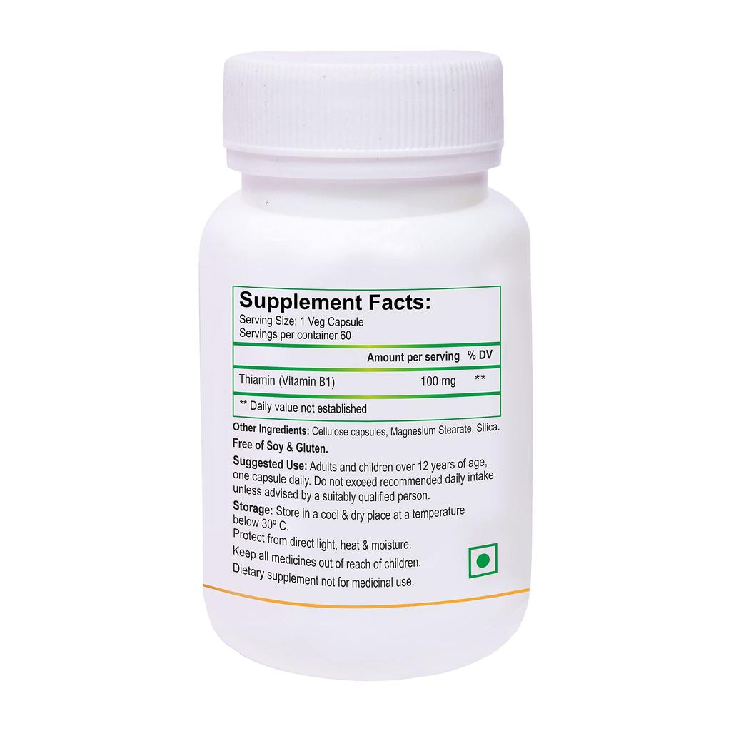 Biotrex Nutraceuticals Thiamin (Vitamin B1) - 60 vegetarische Kapseln