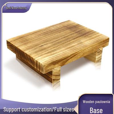 Compact Wooden Step Stool: Versatile Indoor/Outdoor Use for Bedside, Bathroom, or Decorative Footrest.
