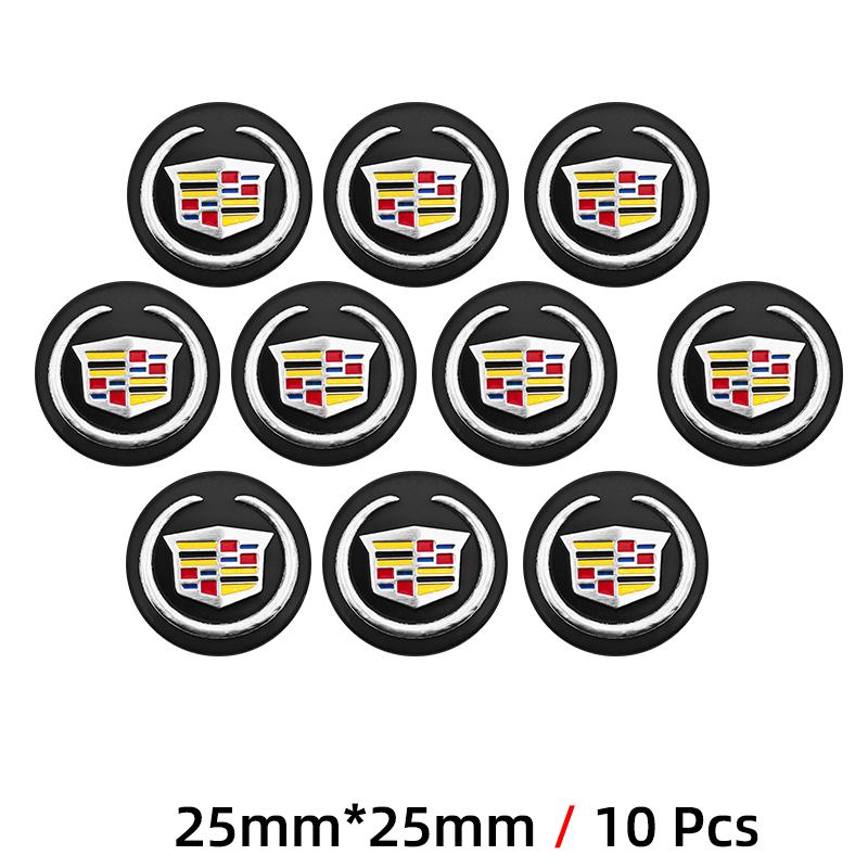 21mm/25mm Car Emblem Insignia Aluminum sticker Key Logo For Cadillac Escalade CTS ATS BLS XLR XTS STS XT4 CT4 XT5 CT5 XT6 CT6
