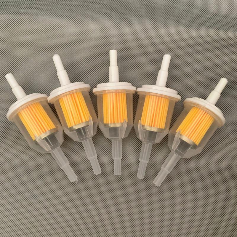 5PCS Professional Motorcycle Oil Filter Inline Gas Fuel Off-road Vehicle Gasoline Filter for Scooter With  Element Fuel Pipe