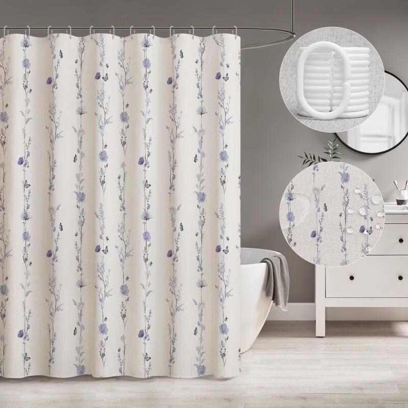 Retro Nordic Waterproof Shower Curtain