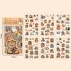 6Sheets/Pack Cute Cartoon Capybara Stickers Transparent Waterproof Stickers School Supplies Diary Decoration Stickers Stationery