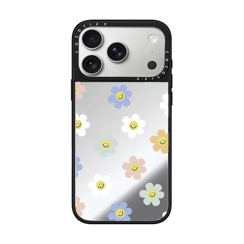 Colored flowers apply to iphone17pro mobile phone case 15promax apple 14plus protective case 13 mirror