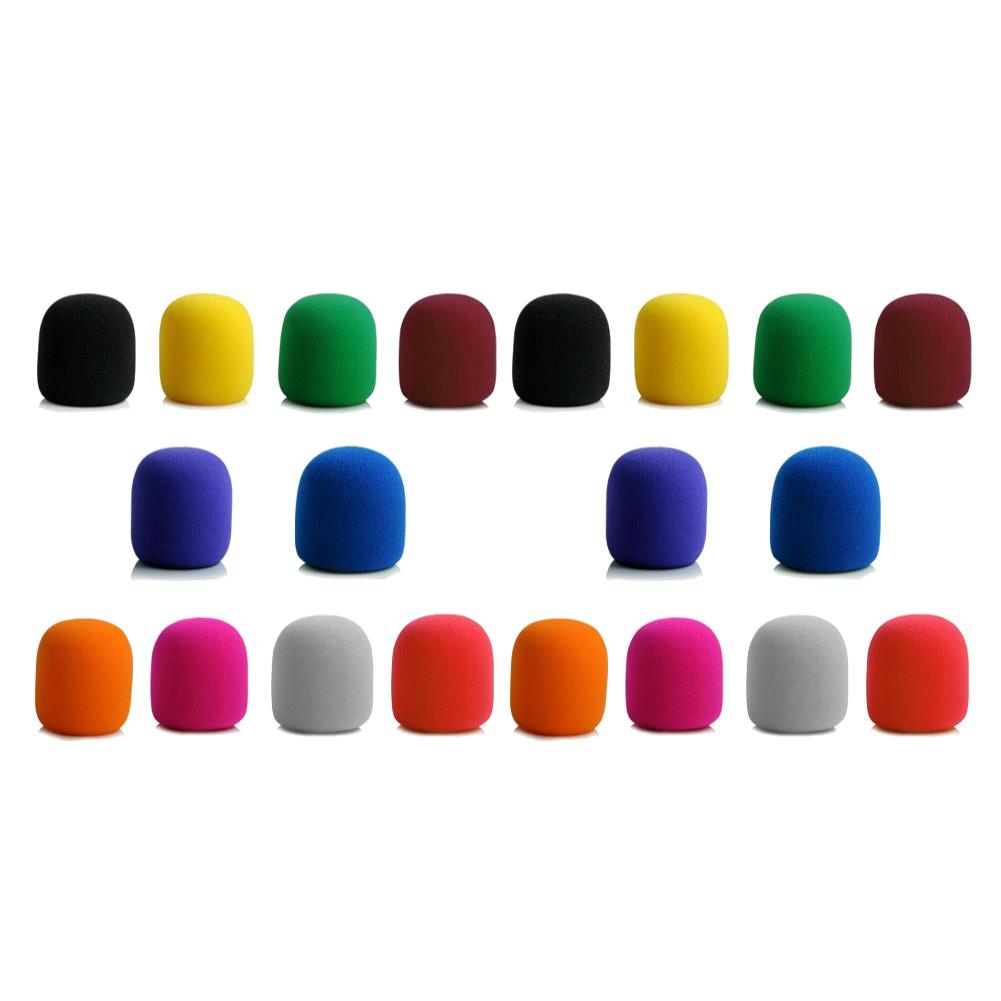 50-10pcs Practical Microphone Foam Colorful Mic Sponge Cover Professional Studio Windscreen Mic Cap Music Speaker Cover