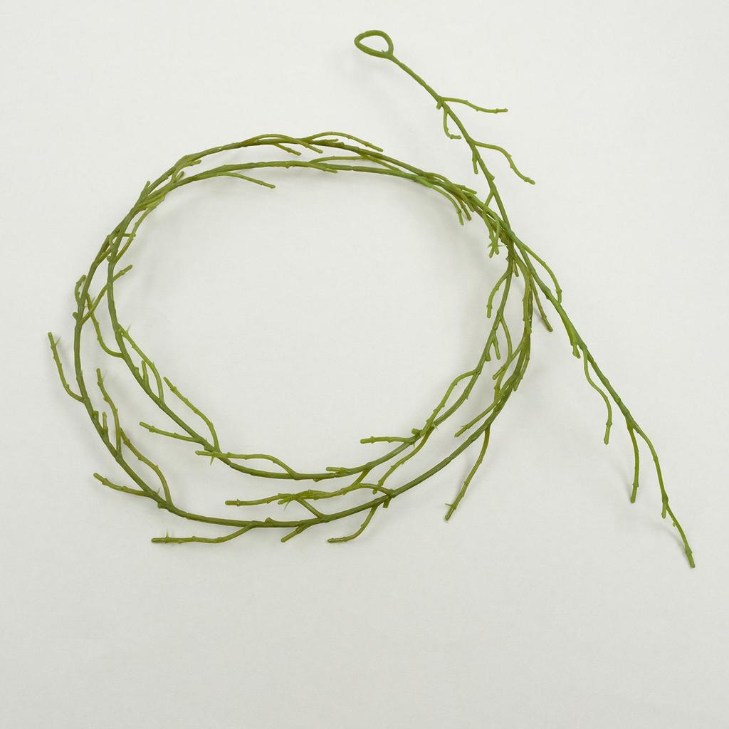 72-Head Rattan Artificial Vine with Green Plant Leaves for Wall Decor