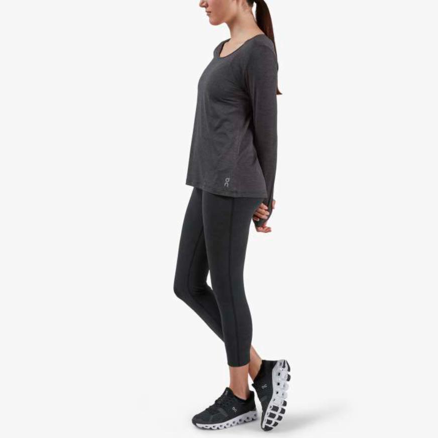 On Performance Lg Sleeve T-Shirt Women Tops Black 213.00241