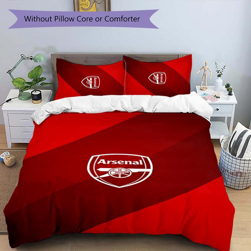 3pcs A-Arsenal3 Design Cover Set - HD Printed Bedding with 1 Cover and 2 Pillowcases - Perfect for Home and Dorm Decor