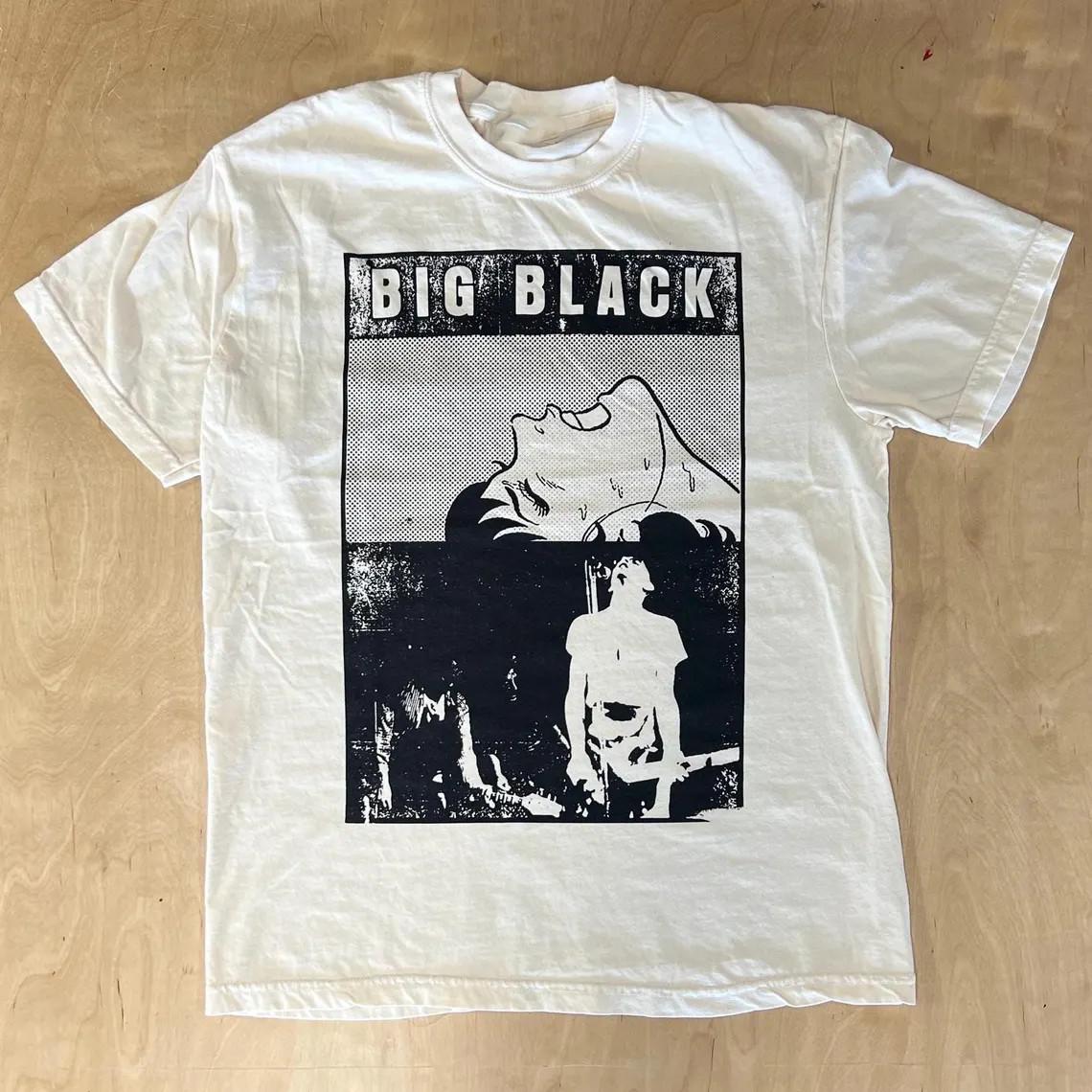 Collection Big Black Band For Fans Cotton White T Shirt Unisex US007 S