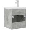 Bathroom Vanity Unit with Built in Basin and Faucet Concrete Grey