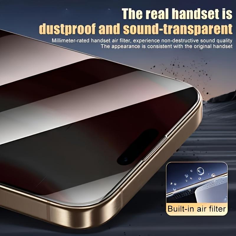 4pcs Easy to Install Privacy Tempered Glass For iPhone 17 Pro Max/17 Air/16/15/14/13/12/11/16e/Plus/Mini/X/XR/XS Max/7/8/SE2/SE32