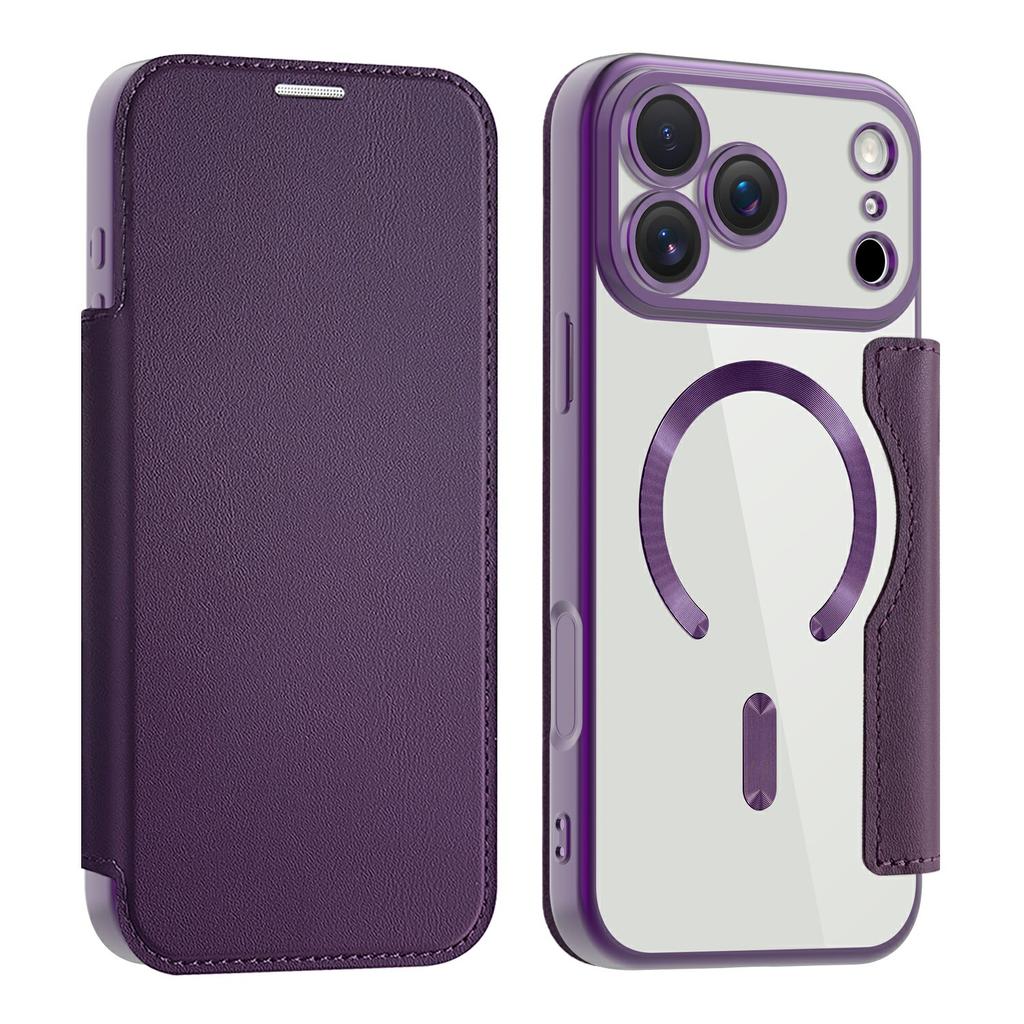 For iPhone 17 Pro Max Case Compatible with MagSafe RFID Blocking Leather Phone Cover