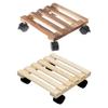 Plant Stand Wood Plant Stand with Wheels Square Plant Roller with Caster Wheels Heavy Duty Rolling Tray Garden