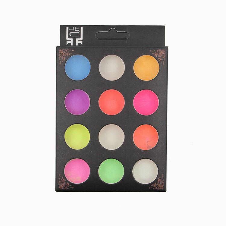 Pudră fluorescentă acrilică luminoasă în 12 culori Pigment pentru arta unghiilor care strălucește în întuneric