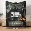 Gta Customize Your Name Blanket Cozy Personalized Blanket Durable Comfort Throw For Picnics Office Bedding Office Chair All-Season Use