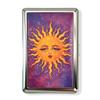 Nouveau Étui à Cartes Métal Vintage Compact Portable Boîtier Métallique Ouverture à Rabat Porte-Cartes Imprimé Vintage Porté Poche