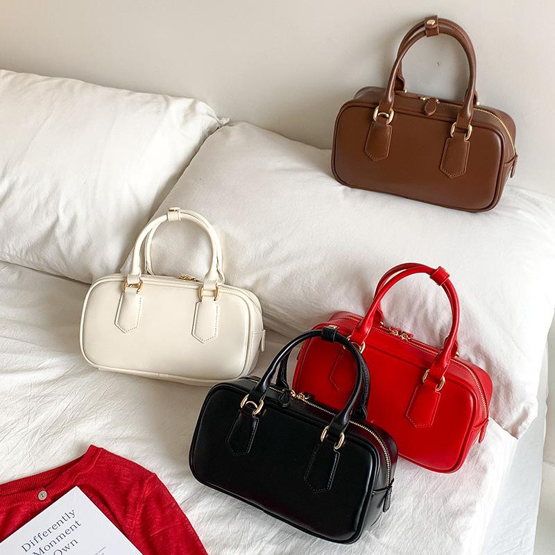 Neue Koreanische Stil Nischen Vielseitige Retro Boston Tasche mit Hochwertigem Pendler Temperament und Lässiger Umhängetasche