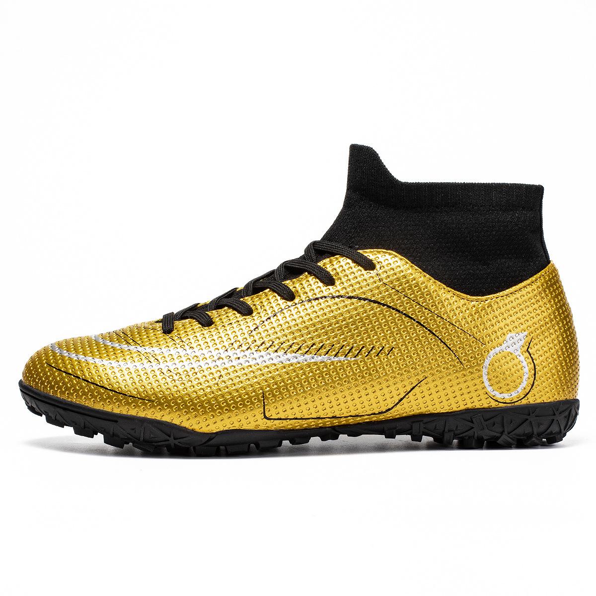 

New high-top football shoes men s and women s long nails broken nails outdoor sports professional game football shoes 45