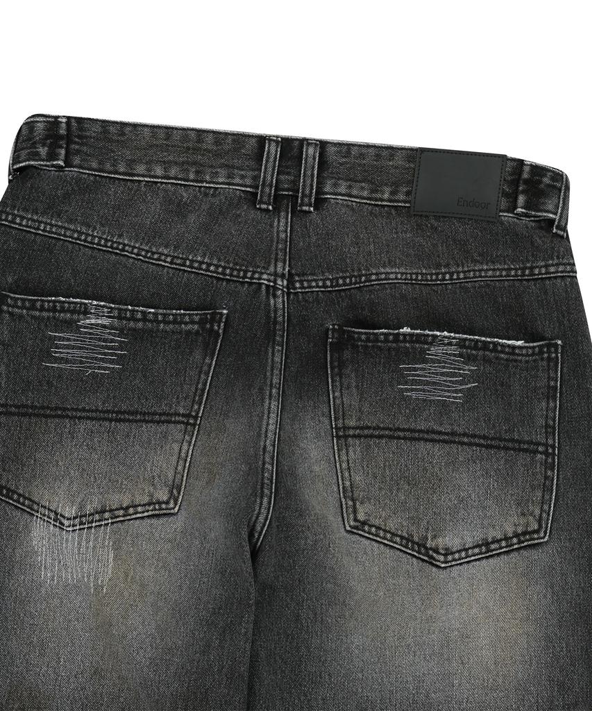 ENDOOR Archive Repair Denim Pants (Black)