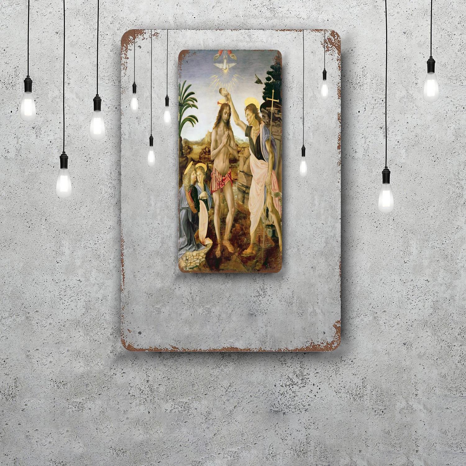 

Baptism Decor Poster Vintage Tin Sign Metal Sign Decorative Plaque for Pub Bar Man Cave Club Wall Decoration 20x30cm（7.8x11.8inch）