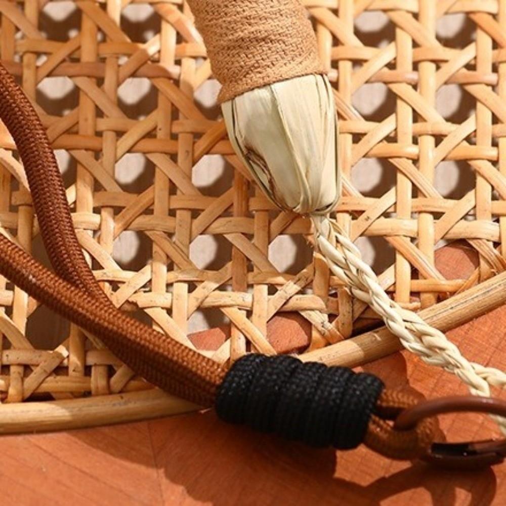 Handmade Straw Woven Fan Cartoon Decorative Fan Portable Handheld Fan  Gift Giving