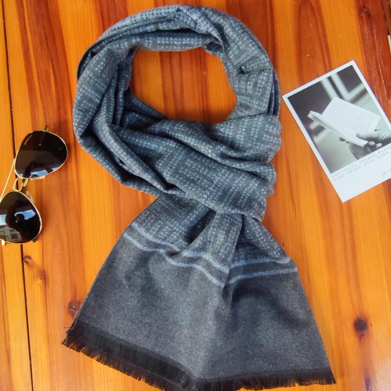 Luxury Design Men Scarf Foulard Plaid Scarves Shawls Fashion Casual Winter Cashmere Warm Scarfs Neck Wrap Male Bufandas Hombre