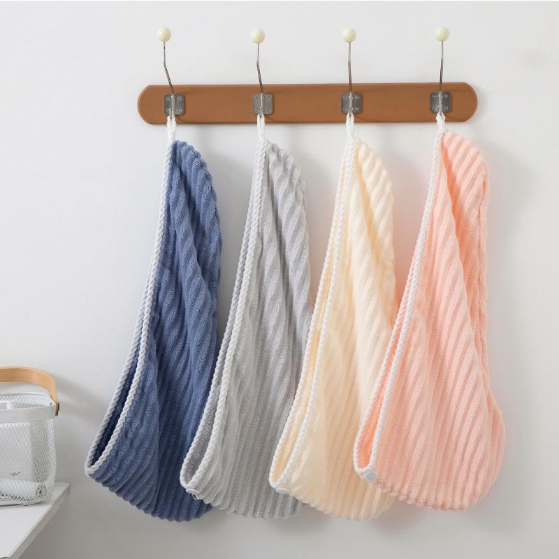 Candy Velvet Dry Hair Cap Women's Coral Velvet Thickened Absorbent Quick Drying Towel Headband Towel Dry Hair Towel