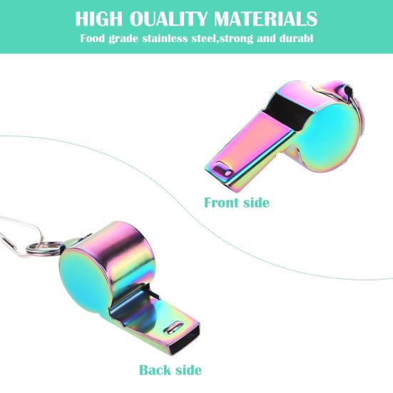 1 stk/2 stk Sportsfløyte Rustfritt stålfløyte med snor Høy skarp lydfløyte for trenere dommere funksjonærer