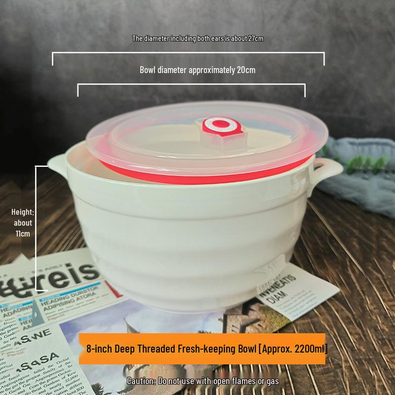 Double Ear Ceramic Soup Bowl Set with Lid - Microwave Safe, Includes Large Spoon and Tureen, Pure White, Creative Design (8 Bowls)