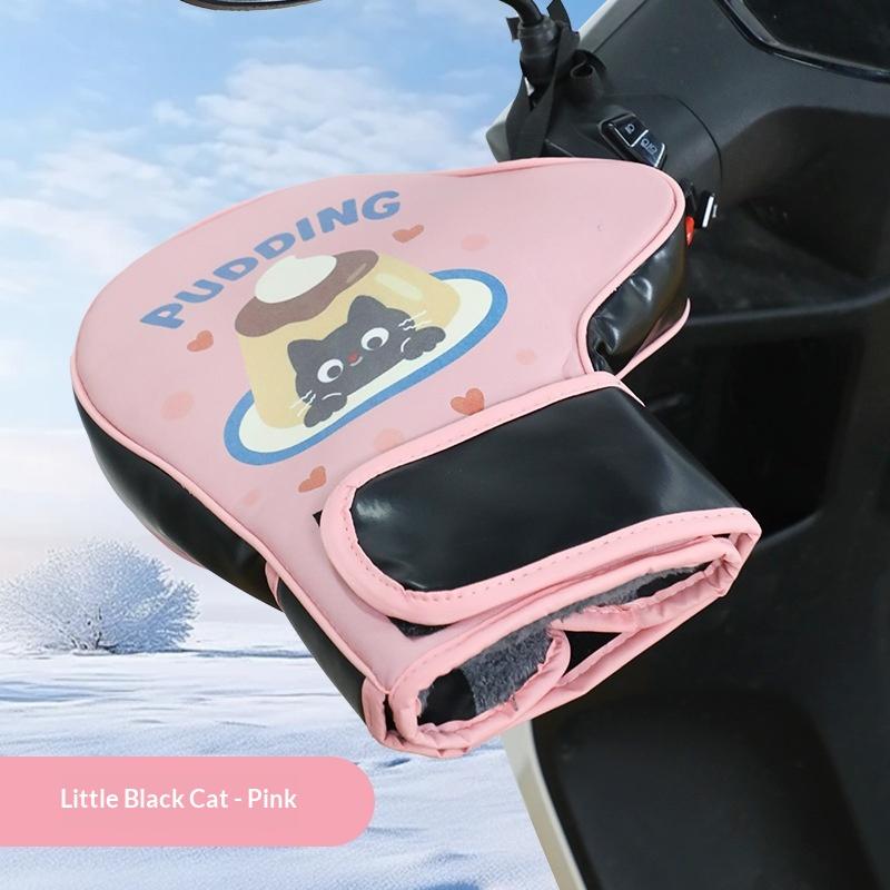 1 Pair Motorcycle Handlebar Gloves Muffs Winter Cycling Gloves Waterproof Handlebar Cover Mitts Snowmobile E-Bike Thermal Gloves