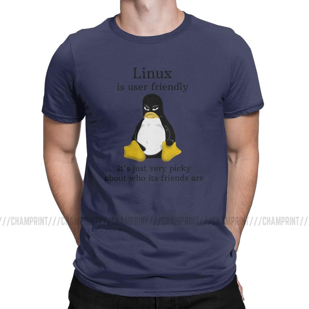 Linux ist benutzerfreundlich T-Shirts Herren Arch Linux Tux Programmierer Computerentwickler Geek Nerd T-Shirt