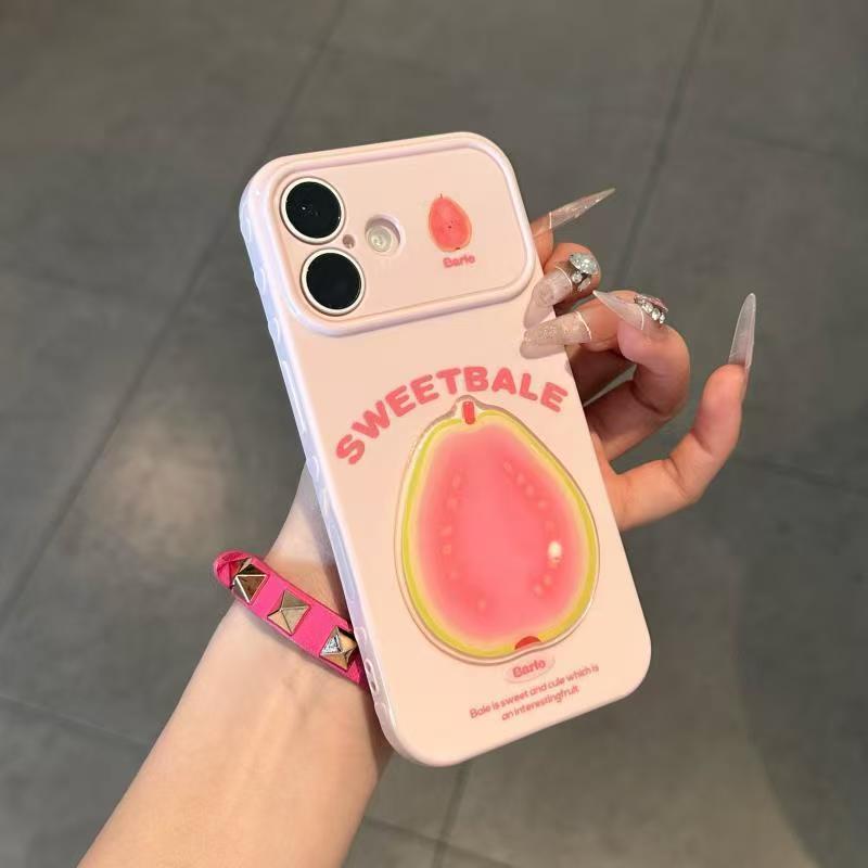 English fruit mobile phone case is suitable for Apple 17promax mobile phone iphone16Pro love window mobile phone case