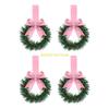 Plastic Bowknot Ribbon Wall Hanging Rings Wreath Multipurpose Decorative Closet Accessories for Festival Event D57B