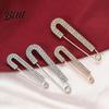 Rhinestone Embellished Brooch Women Pin Sweater Shawl Clip Safety Alloys