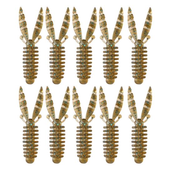 10Pcs Fishing Artificial Lures Soft Baits Realistic Looking Bright Colors Outdoor Fishing Swimbaits Bionic Lures