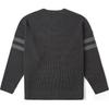 Vans Dark Grey Waffle Knit Varsity Embroidered Crewneck Sweater VN000K7Z1O7